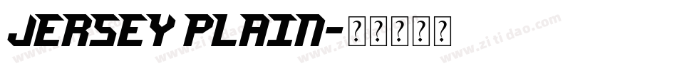 Jersey Plain字体转换